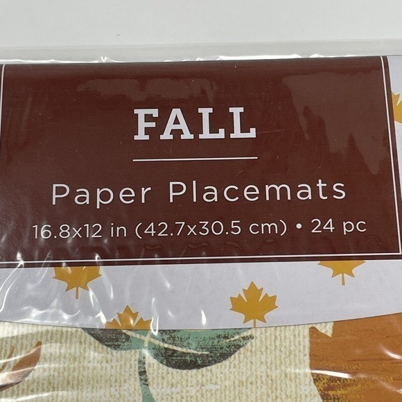 New Paper Placemats So Very Thankful Leaves  24 Pc Thanksgiving Fall‎ Wedding - Picture 3 of 8